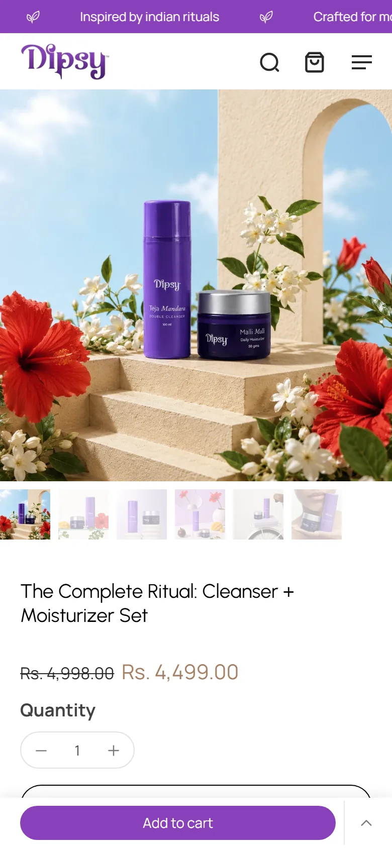The previous bundle product page on a phone