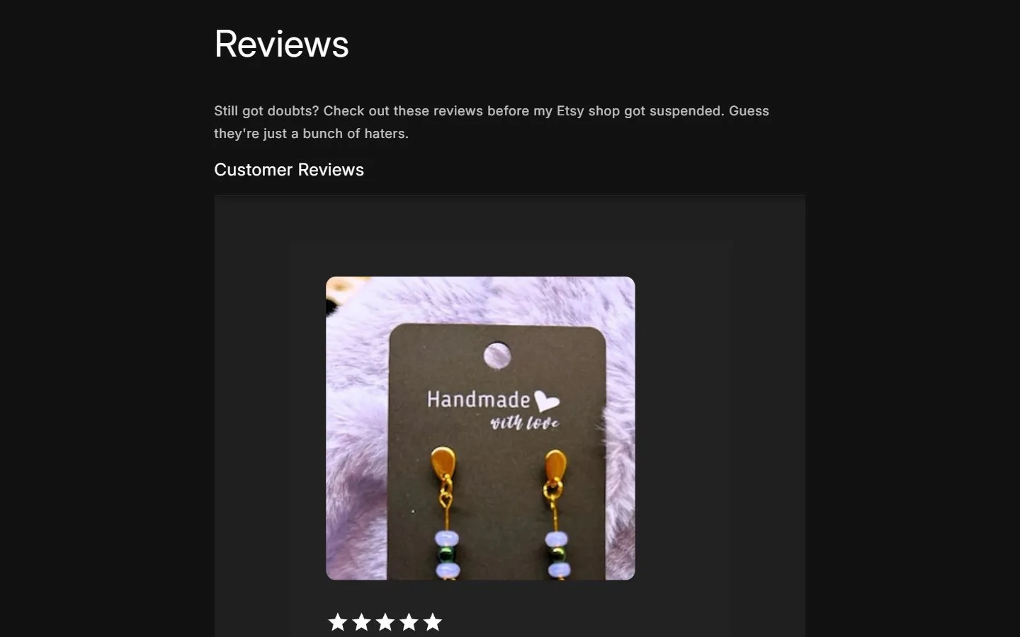 Home, reviews, old site, desktop view. No reviews on the home page.