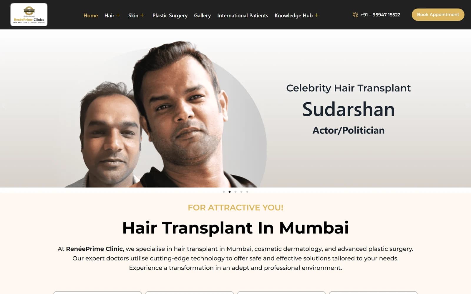 RenéePrime Clinic local search visibility across its Mumbai branches