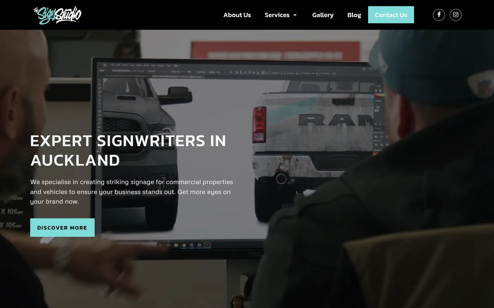 The Sign Studio services site built by WitsCode after a platform-fit assessment.
