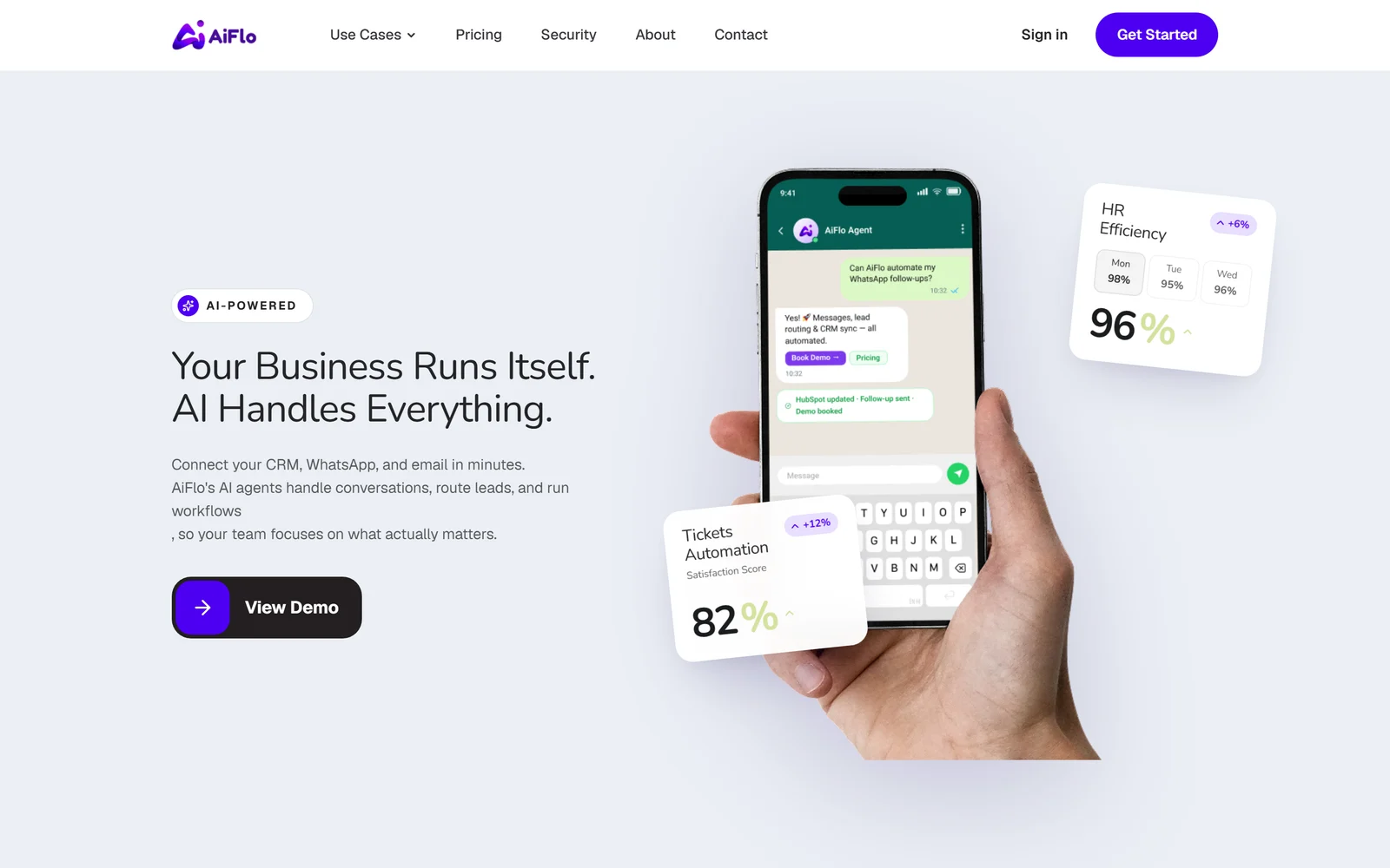 AiFlo website built by WitsCode