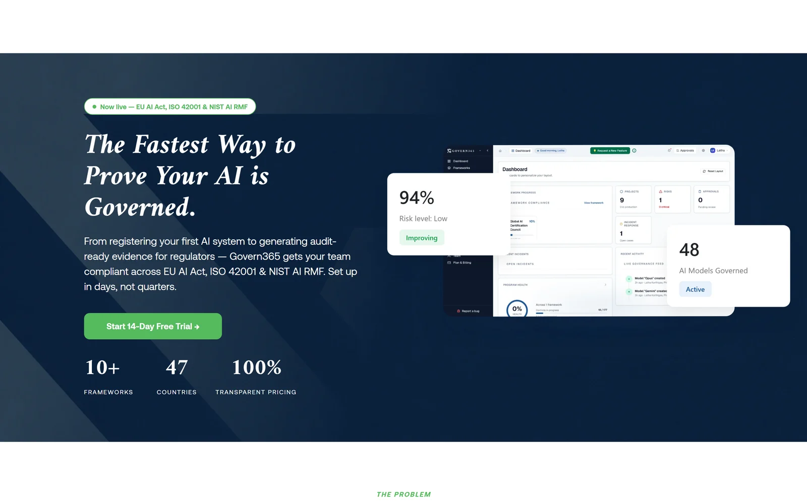 Govern365 website built by WitsCode