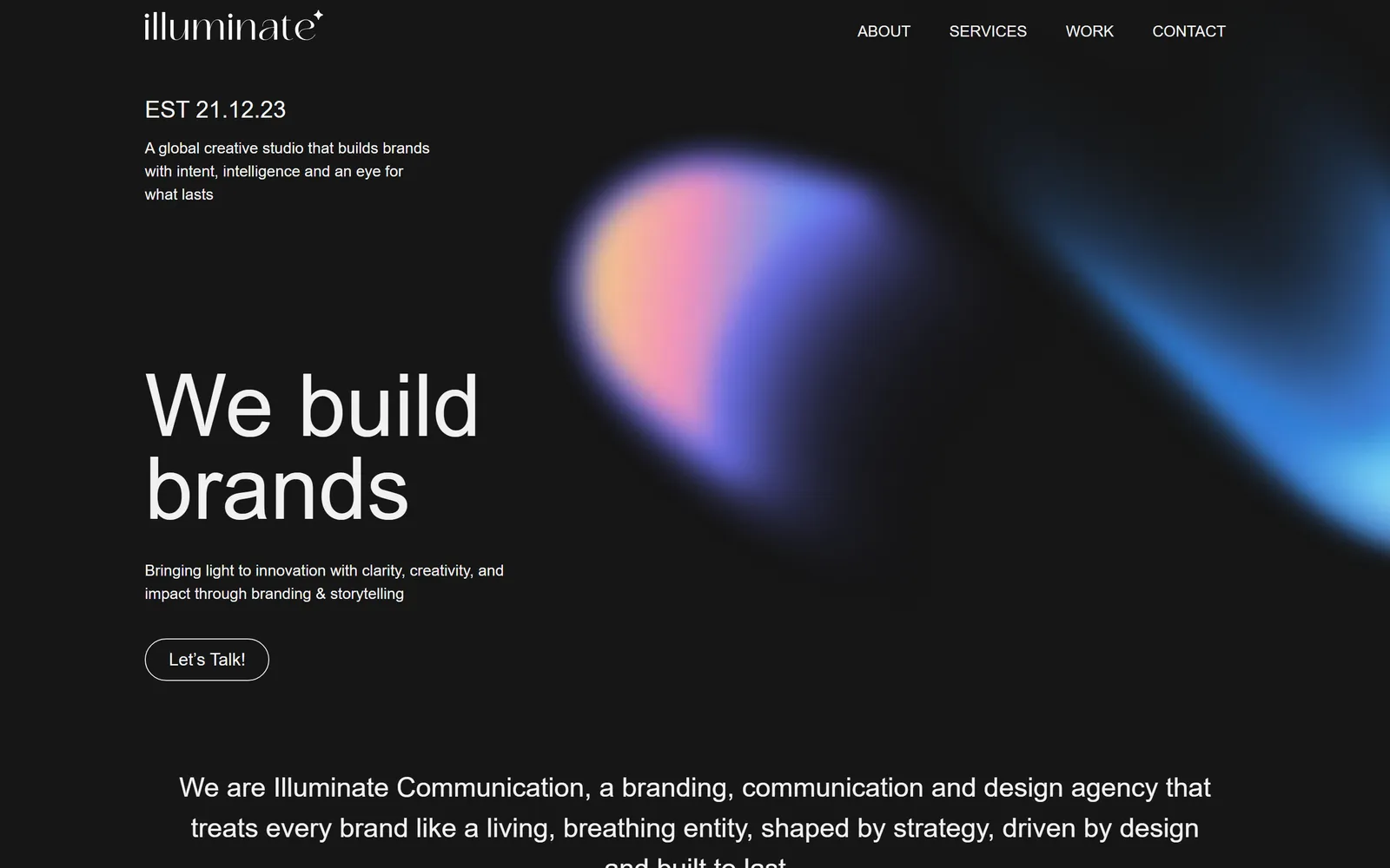 Illuminate Communication website built by WitsCode