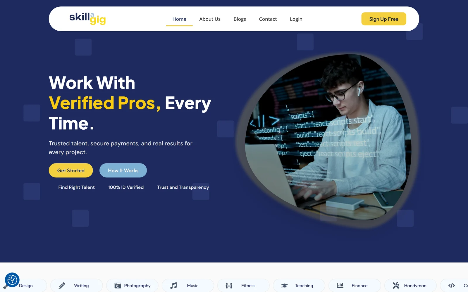 SkillAgig website built by WitsCode