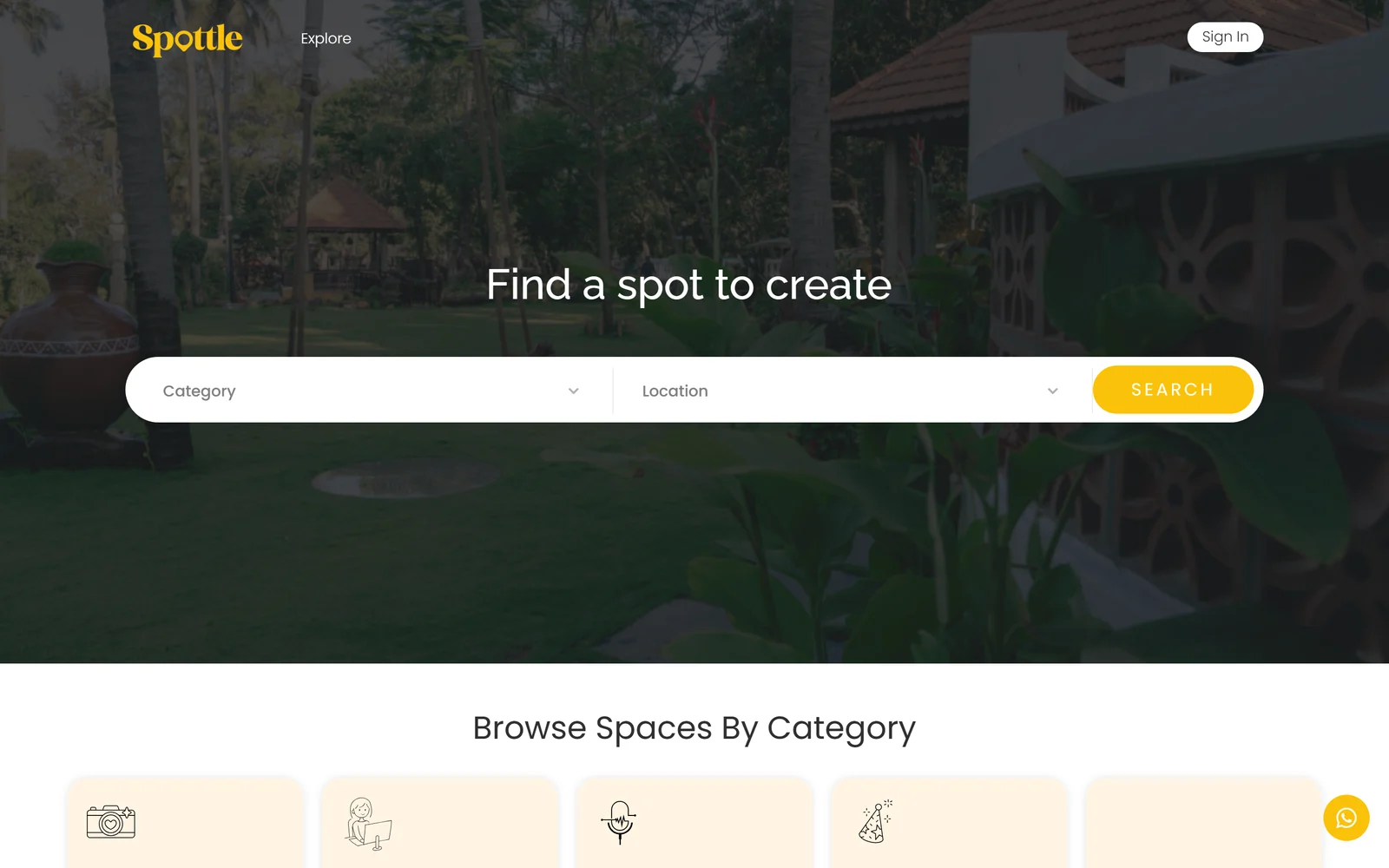 Spottle website built by WitsCode